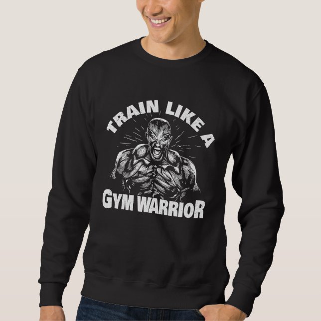 Moletom Train like a gym warrior in gym bodybuilder (Frente)