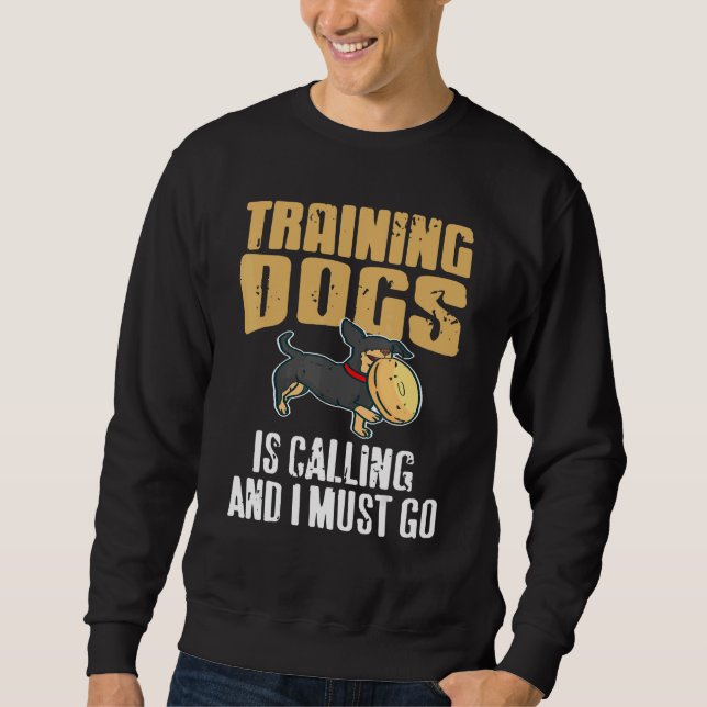 Moletom Training Dogs Is Calling & I Must Go Retro   Prese (Frente)