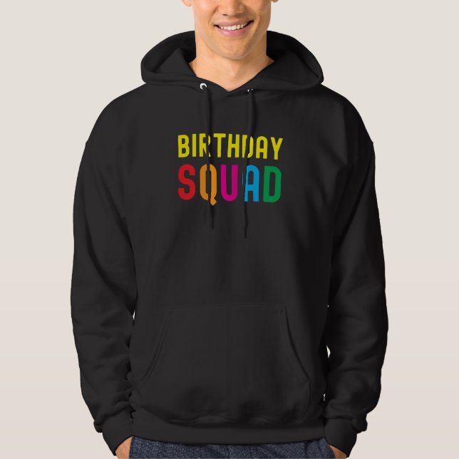 Moletom Traje De Família Combinando Esquadrão De Aniversár (Frente)