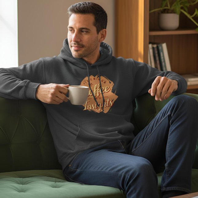 Moletom Transformando Café em Insights de Humor de Dados (Lifestyle Shot)