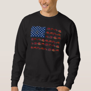 Moletom Trator American Flag Farmer