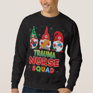 Moletom Trauma Enfermeira Esquadrão Gnomos de Natal Feio-S