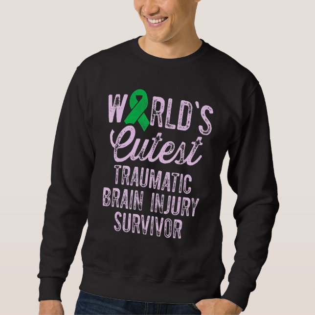 Moletom Traumatic Brain Injury Survivor Cutest TBI Warrior (Frente)