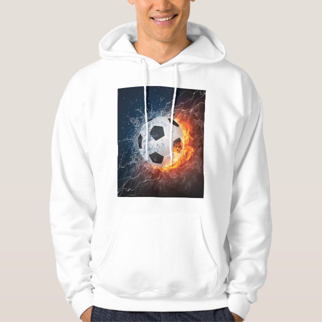 Moletom Travesseiro decorativo Flaming de Futebol/Bola de  (Frente)