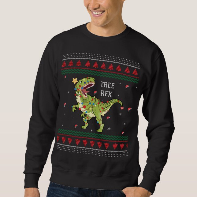 Moletom Tree Rex Trex Dinossaur Leve Suor De Natal Feio (Frente)