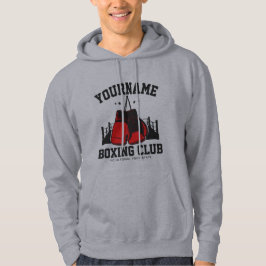 Moletom Treinamento de Boxe com Luvas Vermelhas no Ringue 