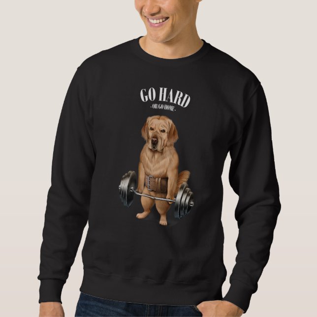 Moletom Treinamento De Músculo De Cão De Retriever De ouro (Frente)
