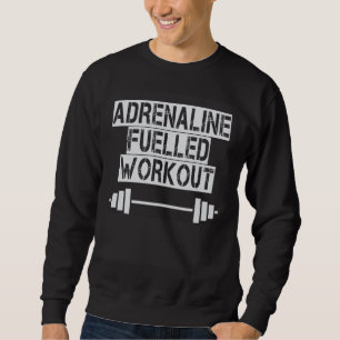 MOLETOM TREINO COM ADRENALINA GINÁSIO DE MUSCULAÇÃO BRANCO