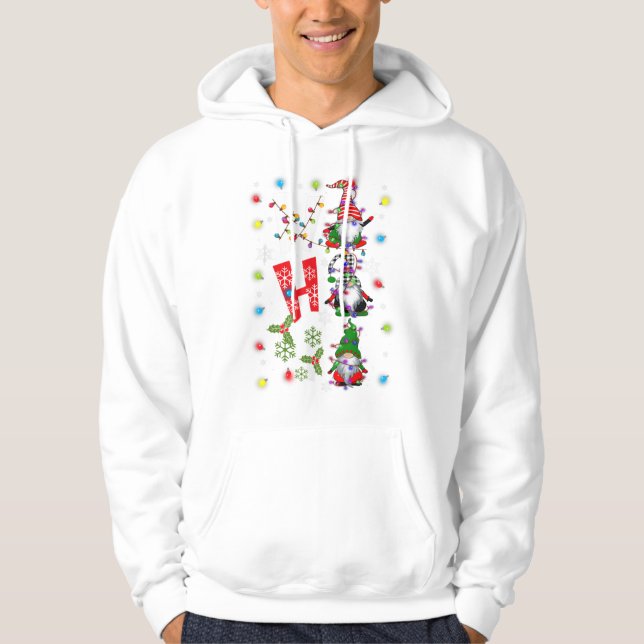 Moletom Três Gnomos de Natal Ho-Ho-Ho - Gar (Frente)