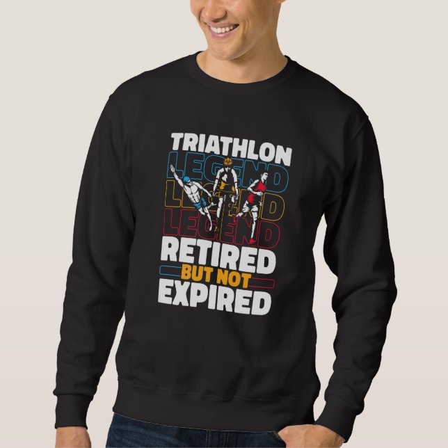 Moletom Triathlete Retired Running  Swimming Cycling Triat (Frente)