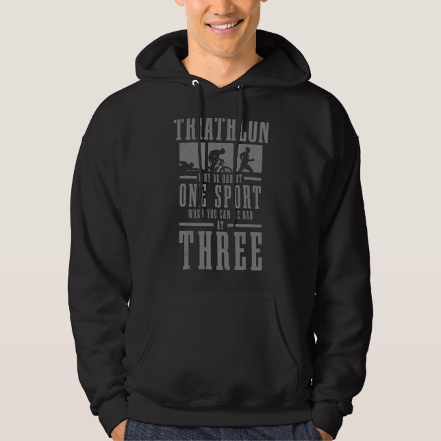 Moletom Triathlon Be Bad Em 3 Tempos De Natação De Esporte (Frente)