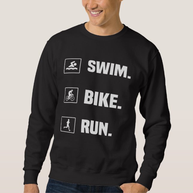 Moletom Triatlo de natação, ciclismo e corrida com impress (Frente)