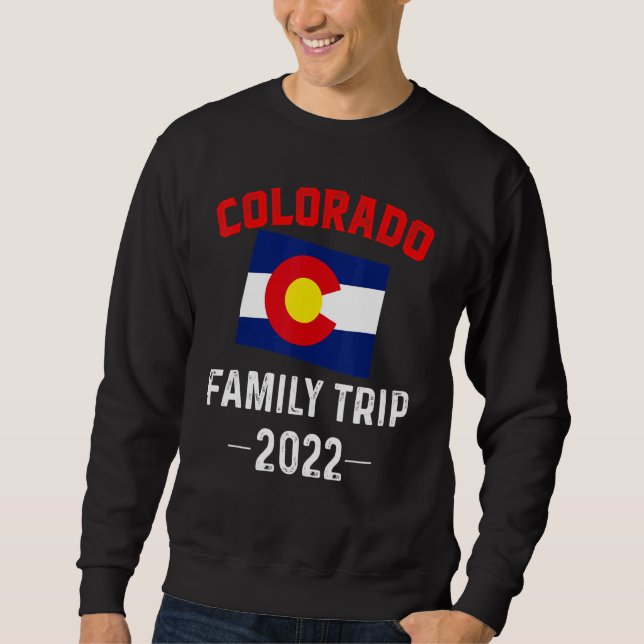 Moletom Trip 2022 da Família Colorado Denver Flag Souvenir (Frente)
