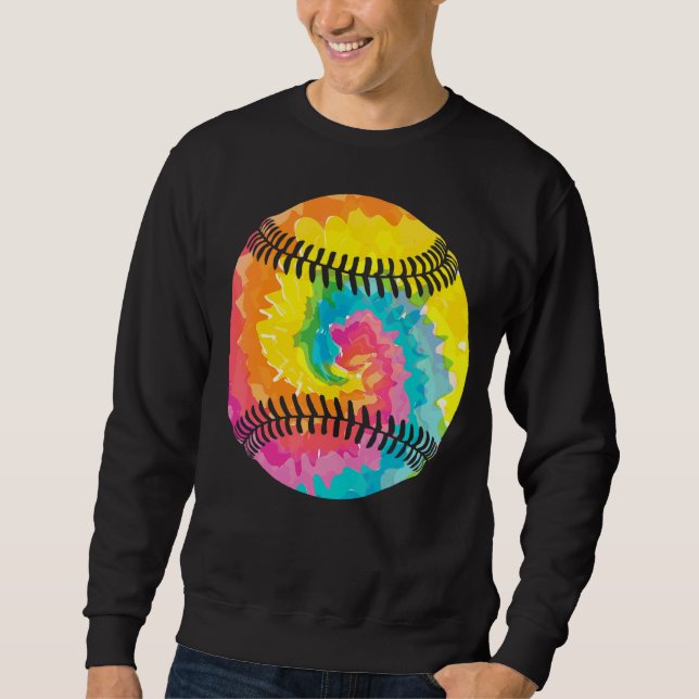 Moletom Trippy Rainbow Hippie Tie Dye Softball (Frente)