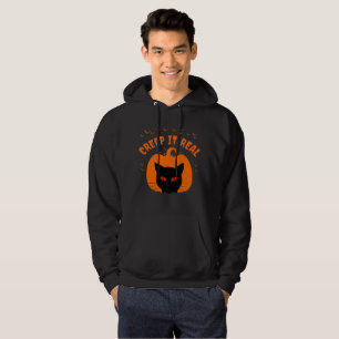 MOLETOM TRIPULAÇÃO DE TI REAL ENGRAÇADO DE GATO HALLOWEEN