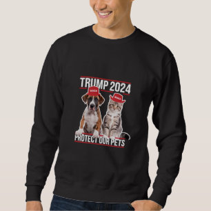Moletom Trump 2024 Proteja Nossos Cães de Gato Pets MAGA