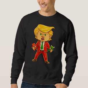Moletom Trump Feliz Trump Engraçado Urso Touro Meme Chibi