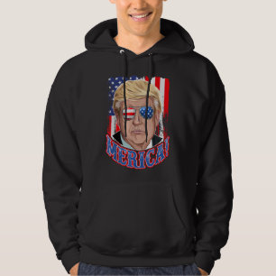 Moletom Trump Merica 4 de julho Bandeira Americana Murica