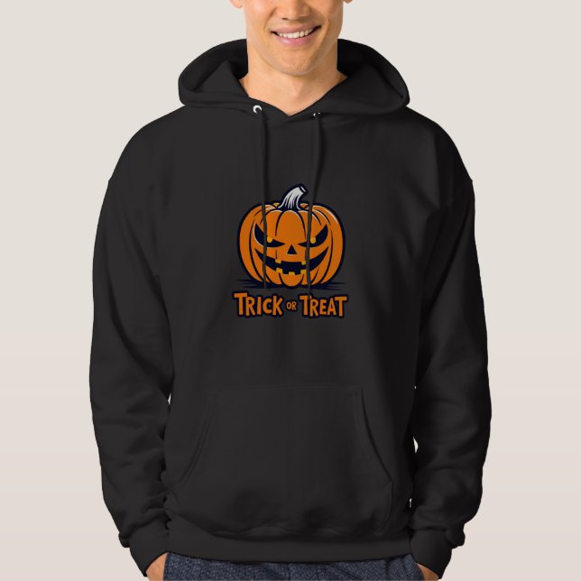 Moletom Truque ou Design de tratamento clássico Jack-o'-La (Frente)