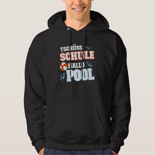 Moletom Tschüss School Hello Piscina Nadando Piscina (Frente)