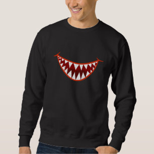 Moletom Tubarão Vintage com boca aberta e sorriso