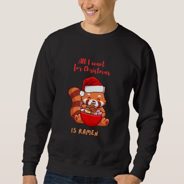 Moletom Tudo o que eu quero no Natal é Ramen (Frente)
