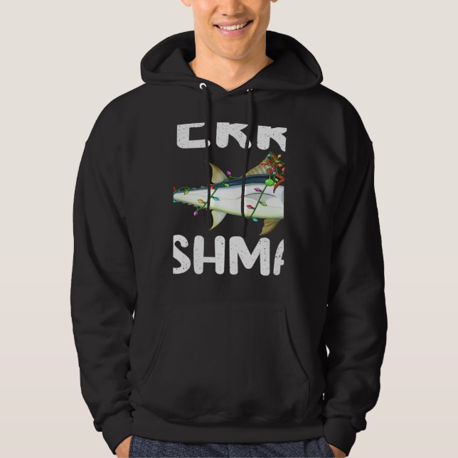 Moletom Tuna Fish  Xmas Lights Reindeer Hat Tuna Fish Chri (Frente)