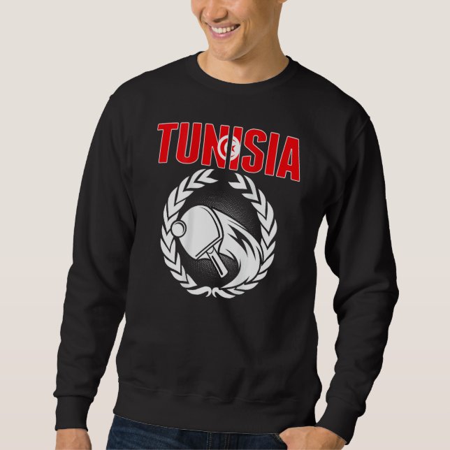 Moletom Tunísia Ping Pong  Equipe de Tênis de Mesa da Tuní (Frente)