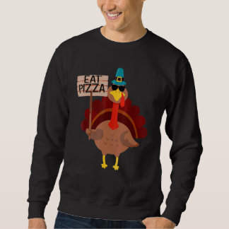 Moletom Turkey Eat Pizza Adult Vegan Kids  Thanksgiving 8
