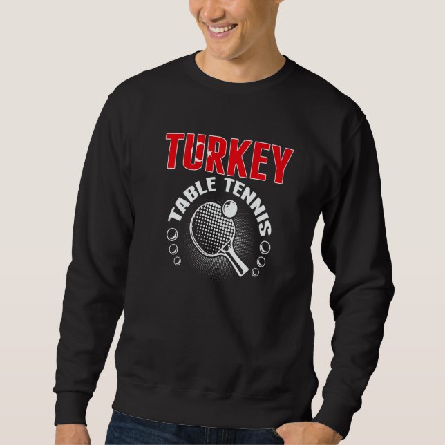 Moletom Turkey Table Tennis   Support Turkish Ping Pong Te (Frente)