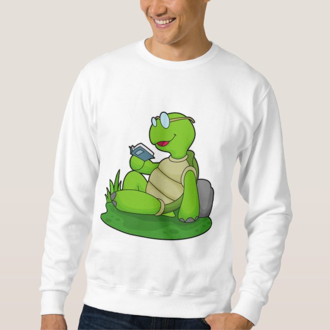 Moletom Turtle Leading Book (Frente)
