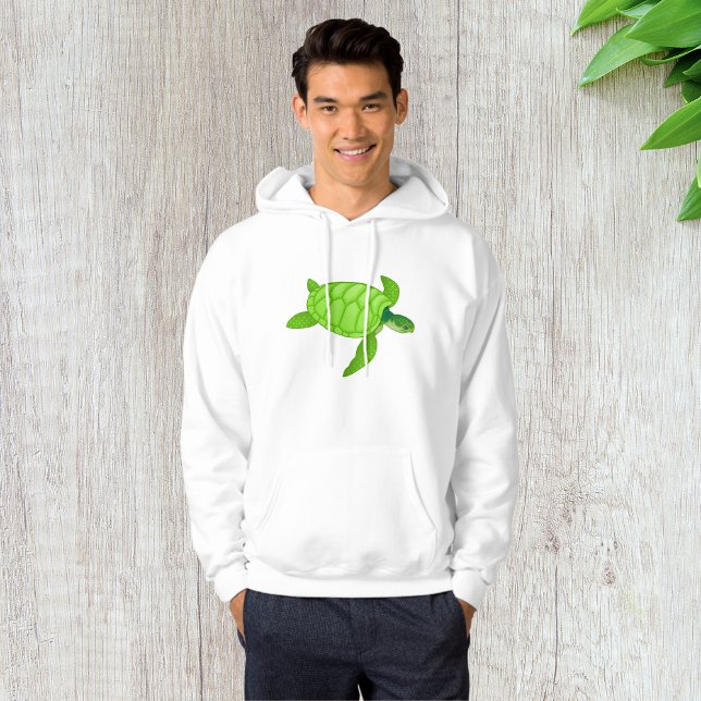 Moletom Turtle Mens Hoodie, no Mar Verde (Criador carregado)