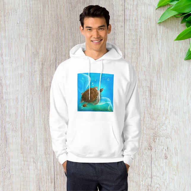 Moletom Turtle Natação Mens Hoodie (Criador carregado)