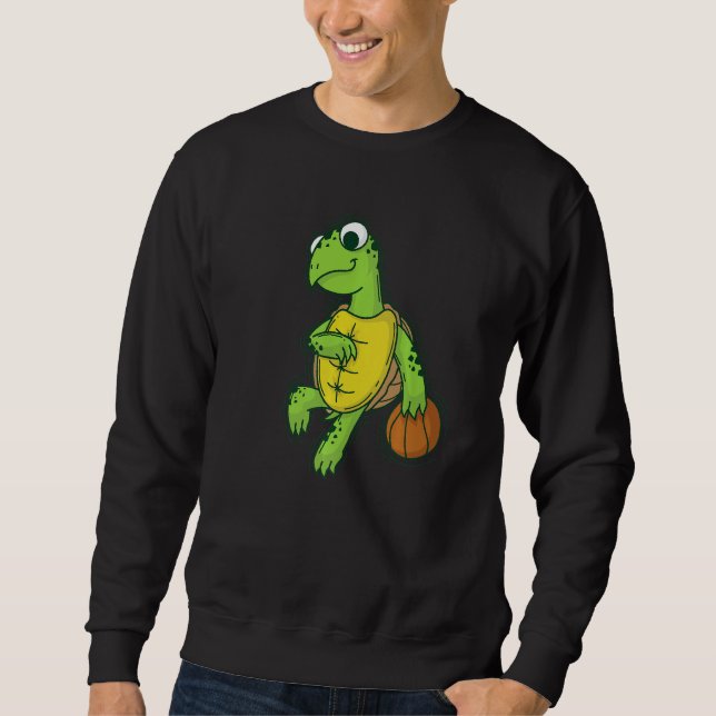 Moletom Turtle plays and loves Basketball (Frente)