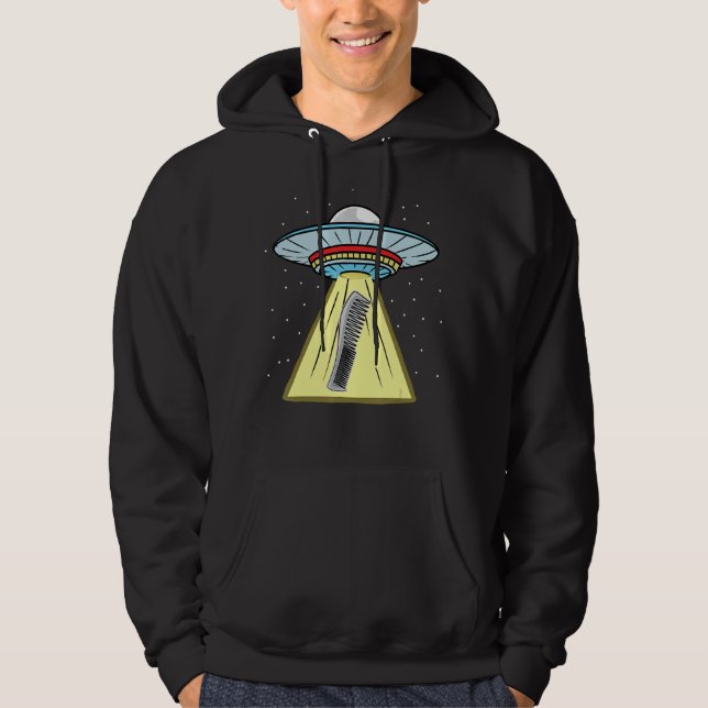Moletom Ufo Abdução de Hairstylist Comb (Frente)