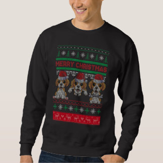 Moletom Ugly Christmas Sweater Beagle Cute Beagle Santa Ha