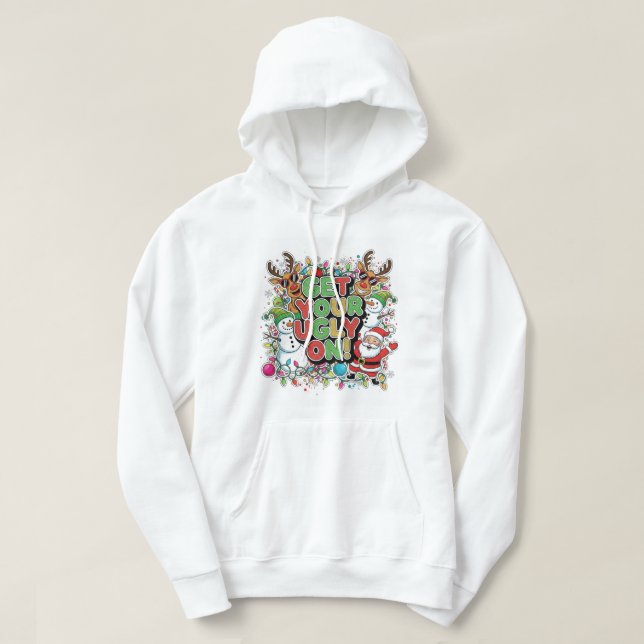 Moletom Ugly Christmas sweater hoodie (Frente do Design)