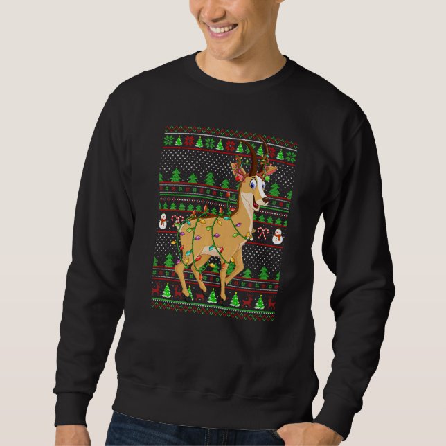 Moletom Ugly Xmas Sweater Style Lighting Chamois Christmas (Frente)