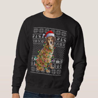 Moletom Ugly Xmas Sweater Style Santa Brittany Spaniel Dog