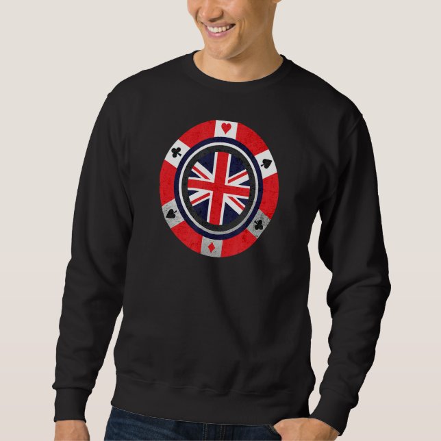 Moletom Uk Flag British Union Jack Poker Chip (Frente)
