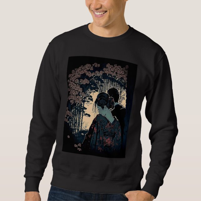 Moletom Ukiyo E Retro Japanese Design Romance  Love During (Frente)