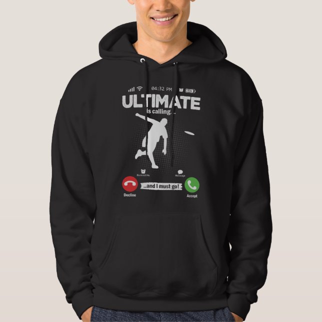 Moletom Ultimate Está Chamando Eu Devo Ir Disc Golf Hobby  (Frente)