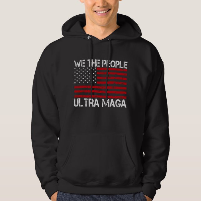 Moletom Ultra Maga Pro Trump 2024 Republicano Engraçado (Frente)