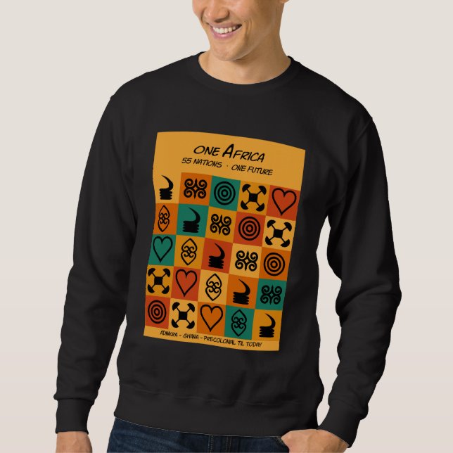 Moletom Um África – Adinkra – Gana -  (Frente)