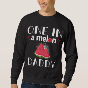 Moletom Um Em Uma Matriz De Família De Melancia Funny Pai