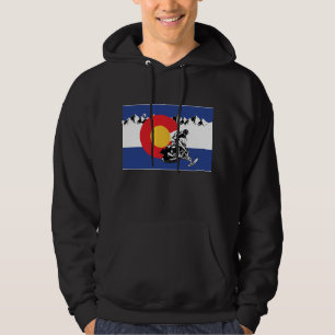 Moletom um legal movente de neve no Colorado Flag