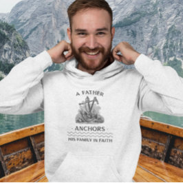 Moletom Um Pai Ancora Sua Família Em Fé-Cristão