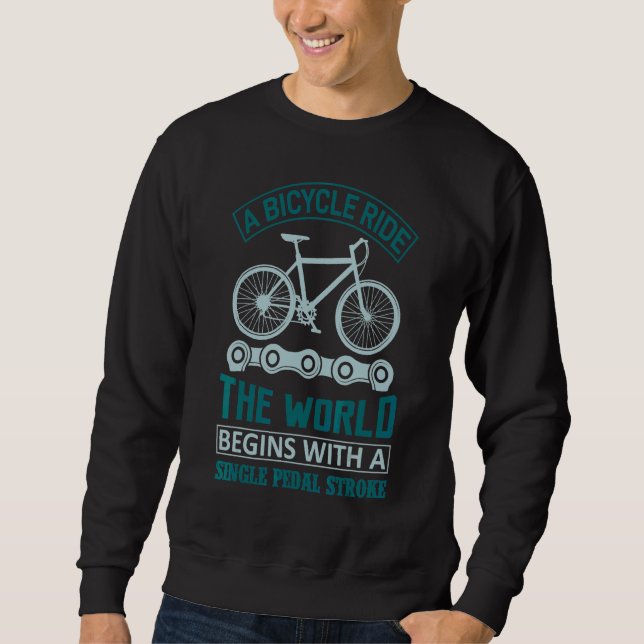 Moletom Uma Bicicleta Que O Mundo Começa Com Um Peda Solte (Frente)