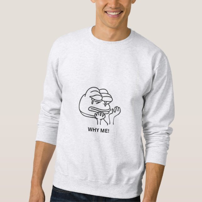 Moletom Uma camisola de suor de cinza (Frente)