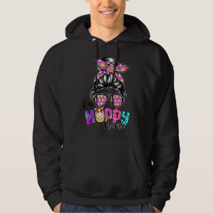Moletom Uma Hoppy Mama Mensagem Bun Leopard Felz pascoa Cu